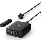 Anker PowerPort 6-USB Fast Charger 12W Black