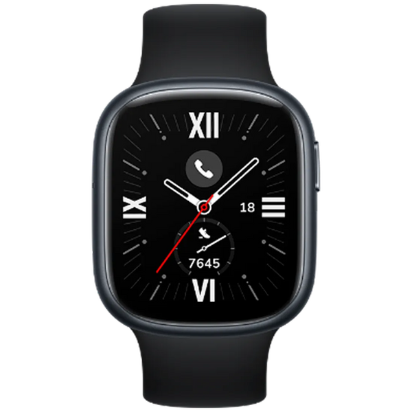 Honor Watch 4 Black (Black Silicone  Strap)