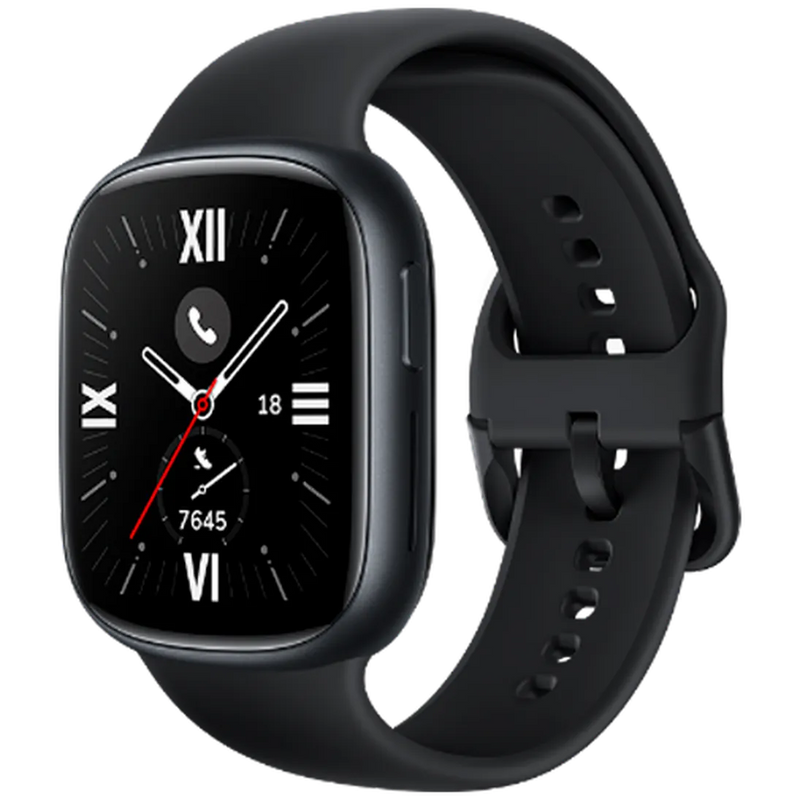 Honor Watch 4 Black (Black Silicone  Strap)