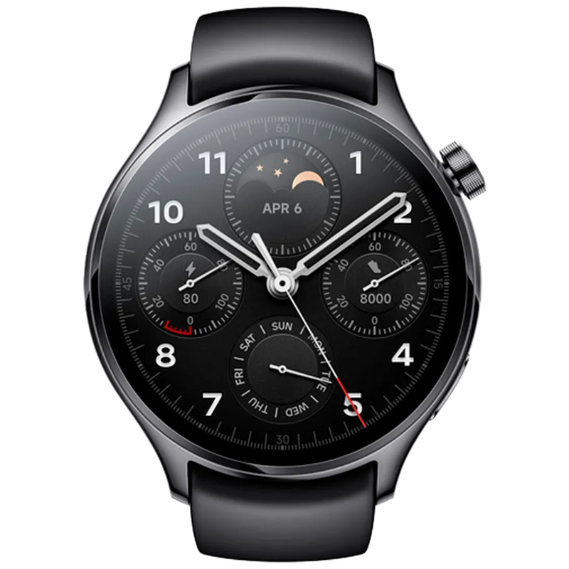 Xiaomi Watch S1 Pro Black (Black Rubberen Strap)